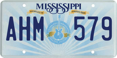 MS license plate AHM579