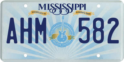 MS license plate AHM582
