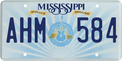 MS license plate AHM584