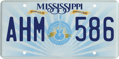 MS license plate AHM586