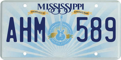MS license plate AHM589