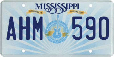 MS license plate AHM590