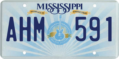 MS license plate AHM591