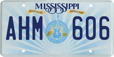 MS license plate AHM606