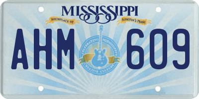 MS license plate AHM609
