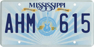 MS license plate AHM615