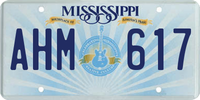 MS license plate AHM617