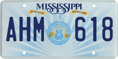 MS license plate AHM618