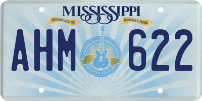 MS license plate AHM622