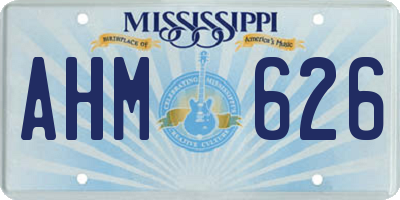MS license plate AHM626