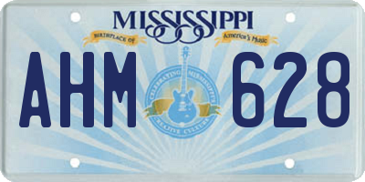 MS license plate AHM628