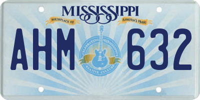 MS license plate AHM632