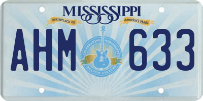 MS license plate AHM633