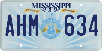 MS license plate AHM634