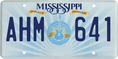 MS license plate AHM641