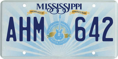 MS license plate AHM642