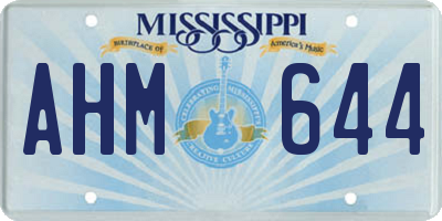 MS license plate AHM644