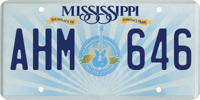MS license plate AHM646