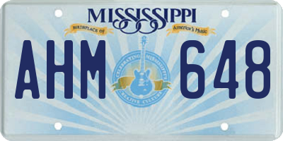 MS license plate AHM648