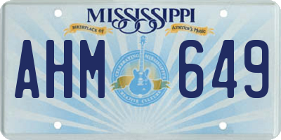 MS license plate AHM649