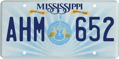 MS license plate AHM652