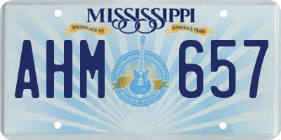 MS license plate AHM657