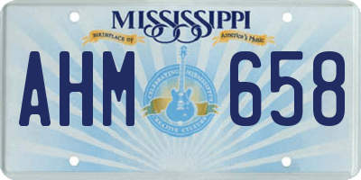 MS license plate AHM658