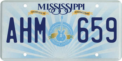 MS license plate AHM659