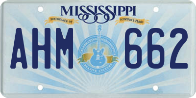 MS license plate AHM662