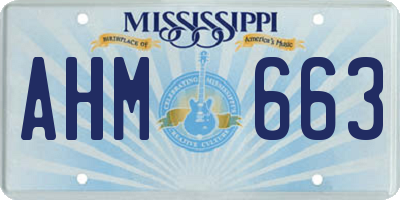 MS license plate AHM663
