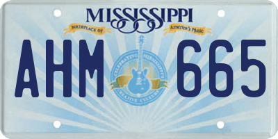 MS license plate AHM665
