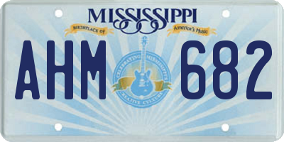 MS license plate AHM682