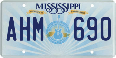 MS license plate AHM690