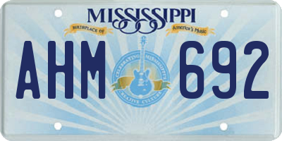 MS license plate AHM692