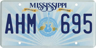 MS license plate AHM695