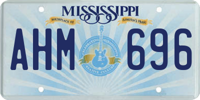 MS license plate AHM696