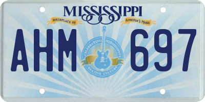 MS license plate AHM697