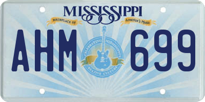 MS license plate AHM699