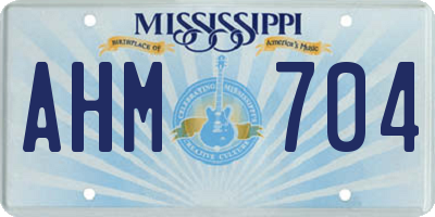MS license plate AHM704