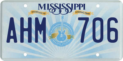 MS license plate AHM706