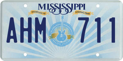 MS license plate AHM711