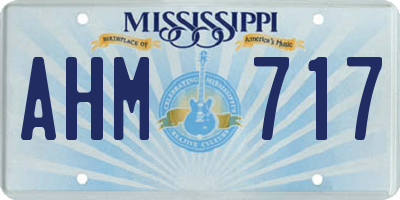 MS license plate AHM717