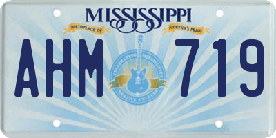 MS license plate AHM719