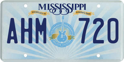 MS license plate AHM720