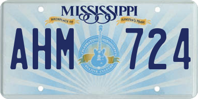 MS license plate AHM724