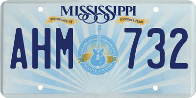 MS license plate AHM732