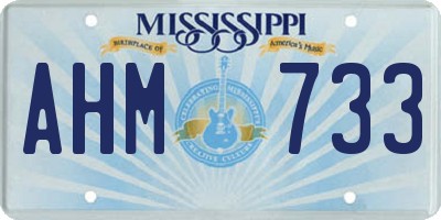 MS license plate AHM733