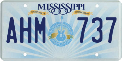 MS license plate AHM737