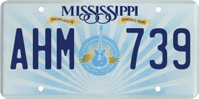 MS license plate AHM739