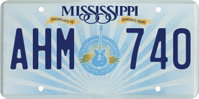 MS license plate AHM740